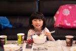 My neice enjoying her bowl of noodles for thanksgiving dinner.