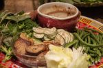 A plate with sides for main meal; all various lao sides