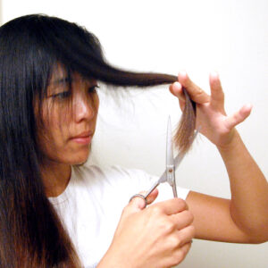 Vertical Hair Cutting Technique