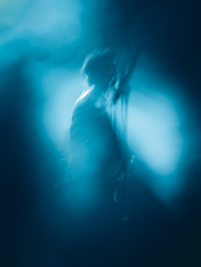 Dominic Brown of Duran Duran is caught in motion as the band kicks off their headlining set, bringing together all those in attendance at Cruel World. Photographed by Cathryn Kuczynski/BruinLife