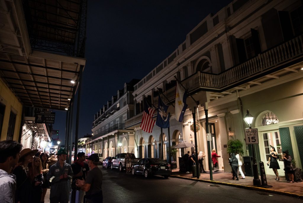 The hotel across the street once featured a private gentlemen's club for the New Orleans elite. Photographed by Finn Martin/BruinLife.