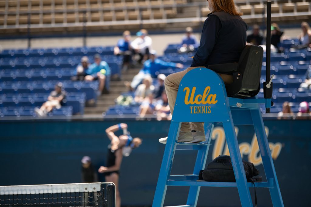 UCLA Tennis umpire chair.