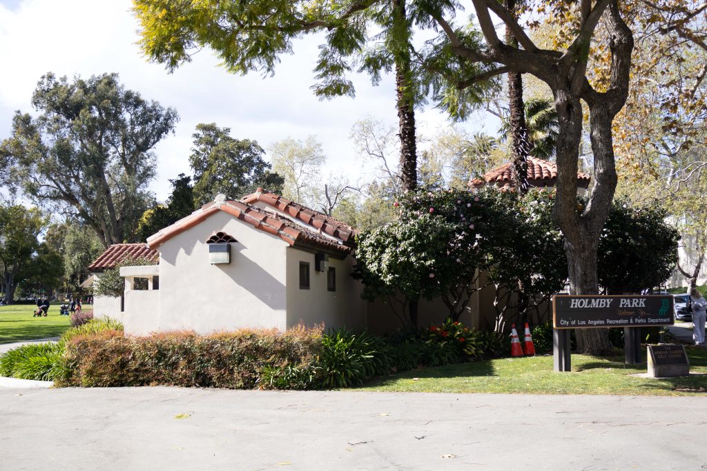 Holmby Park still exists thanks to 1981 donations from Hugh Hefner and Armand Hammer. Photographed by Julia Gu/BruinLife.