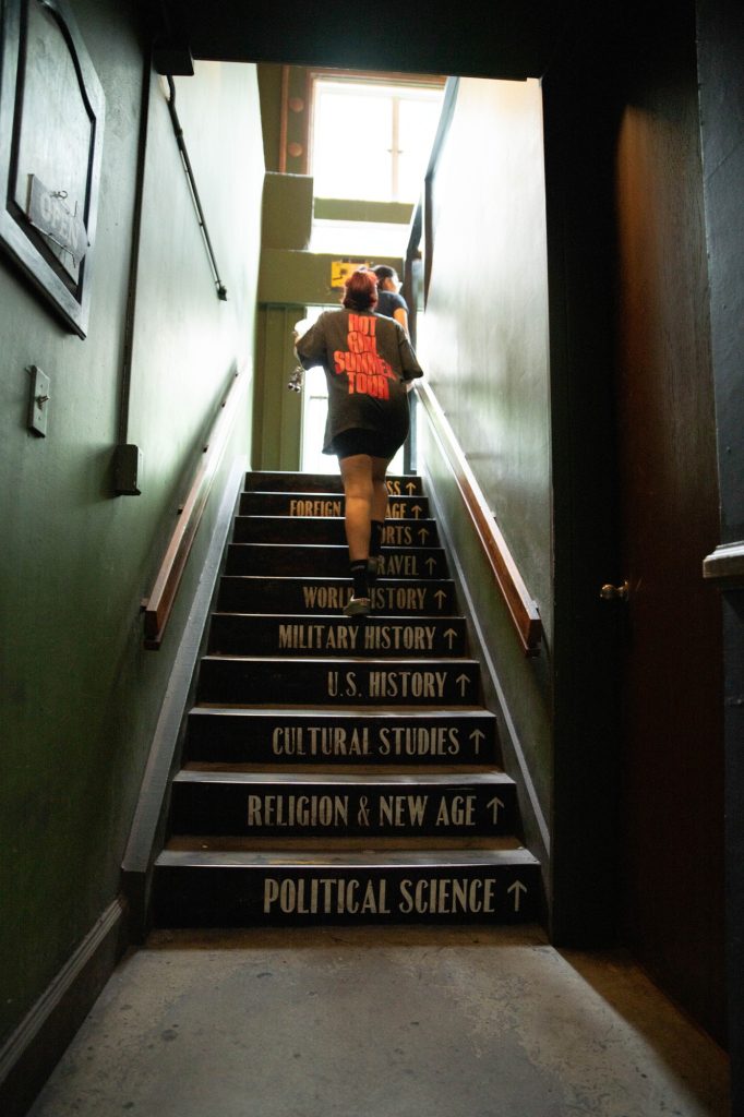 Upstairs, the store gets interesting, with its labyrinth of sci-fi, fantasy, horror and more. Photographed by Julia Gu/BruinLife.