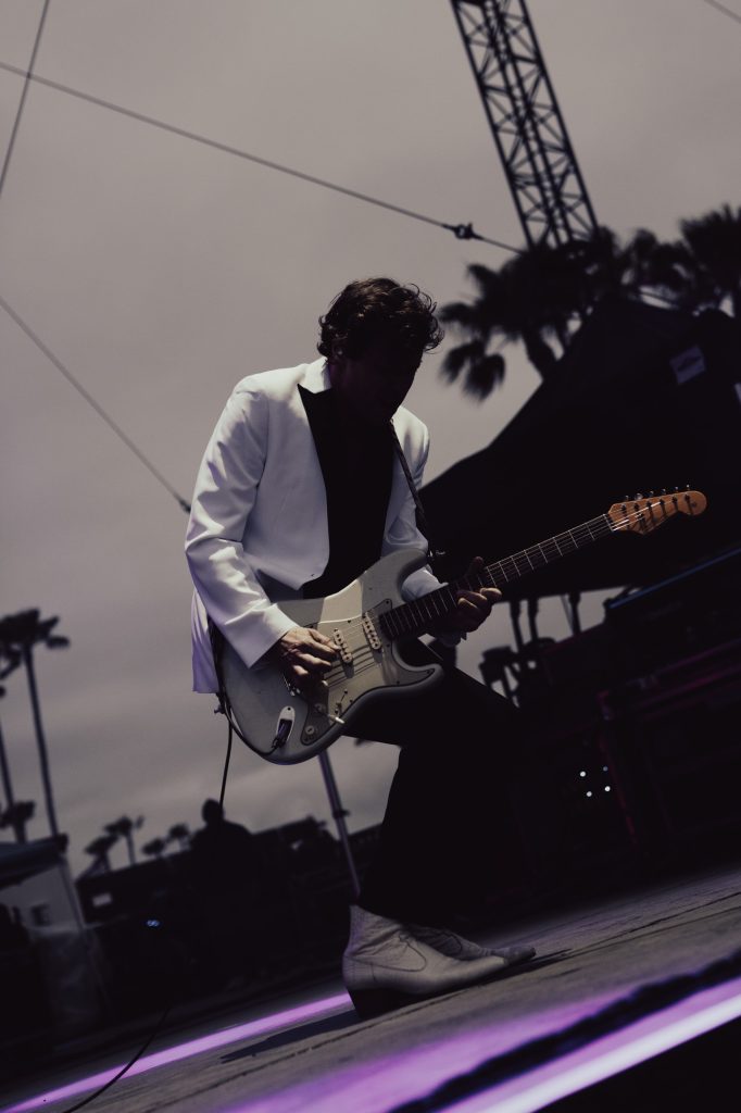 Singer and guitarist James Walbourne showcases his incredible instrumental skills as he takes on a guitar solo during the band's set. Photographed by Cathryn Kuczynski/BruinLife.