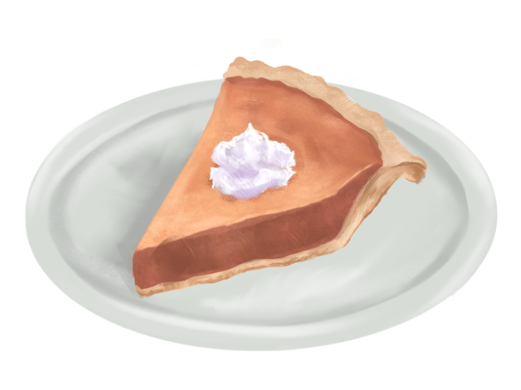 A little piece of fall on a plate, served with a swirl of creamy goodness. Illustrated by Carlia Chiu/BruinLife.