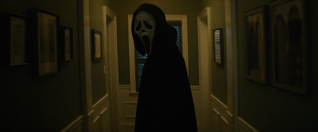 The Scream series returns with Scream 7 (2026), where a new Ghostface killer hunts down Sidney, played by Neve Campbell, and her family after a long period of safety. Image courtesy via Paramount Pictures.