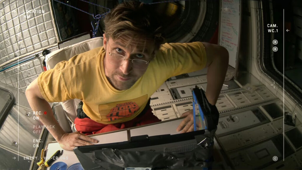 Project Hail Mary (2026) features Ryan Gosling, bewildered as he navigates a spaceship far from home. Image courtesy of Pascal Pictures.