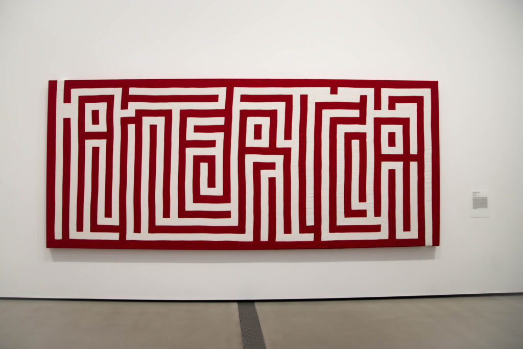 The artwork "America" (1965) by Ed Ruscha. Photographed by Aaron Fu/BruinLife.