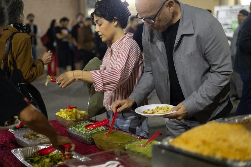 Food is provided following the screening and Q&A. Photographed by Sapna Drew/BruinLife.